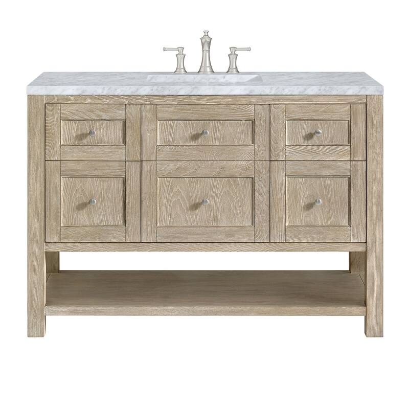 James Martin Vanities 330-V48-3CAR Breckenridge 48" Free Standing - Whitewashed Oak - Oak Finish