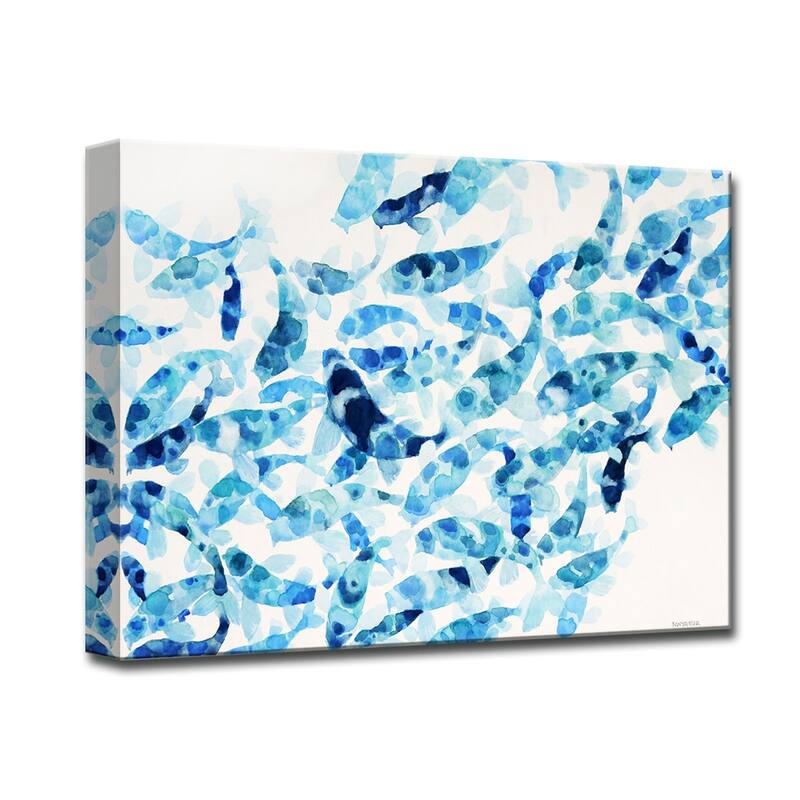 'Blue Koi' Wrapped Canvas Wall Art by Norman Wyatt Jr.