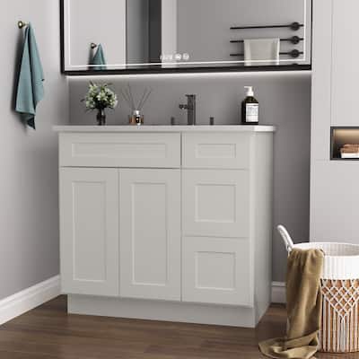 Bathroom Cabinet with Soft-Close Doors & Drawers, Moisture-Proof MDF Construction, Versatile Storage