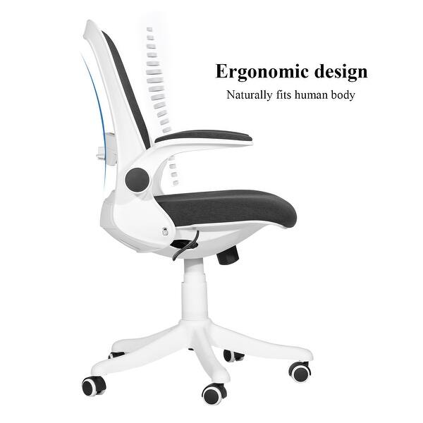 VECELO Office Chairs Adjustable Swivel Chair for Work Black 22"*25