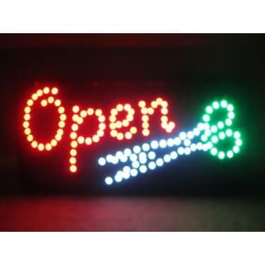 2xHome Highly Visible Bright Open Multi-Color LED Restaurant, Business, Cafe, And Store Sign