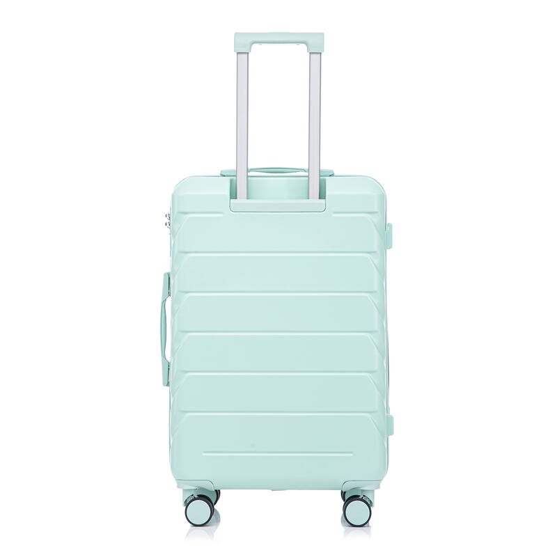 28 Inch Large Checked Luggage, Scratch Resistant Surface Four Multi-Directional Wheels, With Combination Lock and Side Hooks