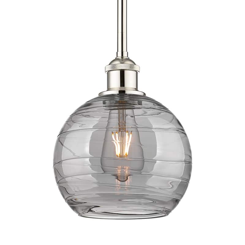 Innovations Lighting 616-1S 9 8 Athens Deco Swirl Pendant Athens Deco - Polished Nickel