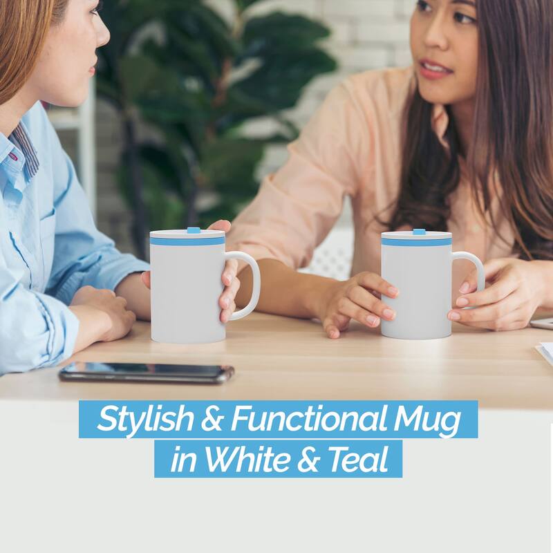 Copco Iconic Plastic Double Wall Insulated Desk Mug with Lid - 16 oz