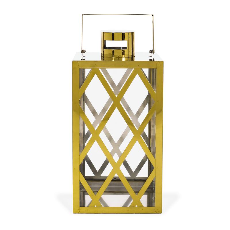 Ashuelot Outdoor Outdoor 14" Stainless Steel Lantern by Christopher Knight Home