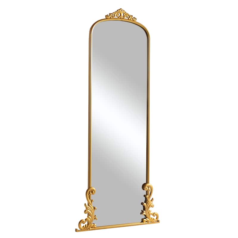 Iron Arched Carved Classical Full Length Wall Mirror