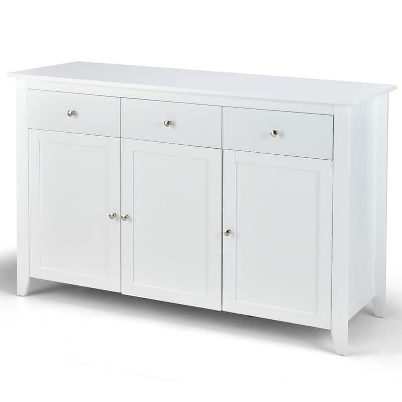 Gymax Buffet Sideboard Kitchen Storage Cupboard Wooden Bar Cabinet w/