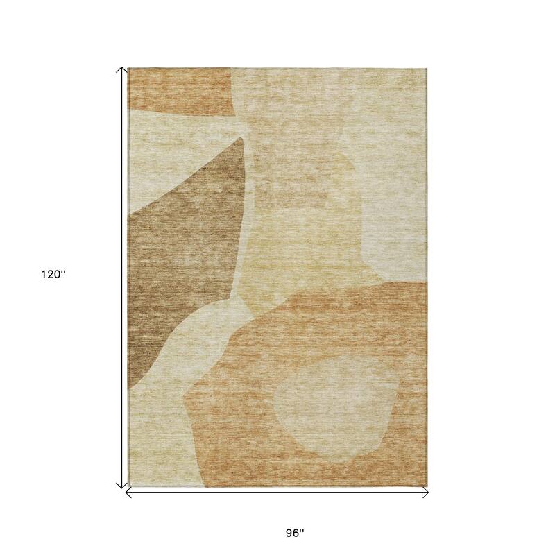HomeRoots Abstract Transitional Rectangle Outdoor Rug