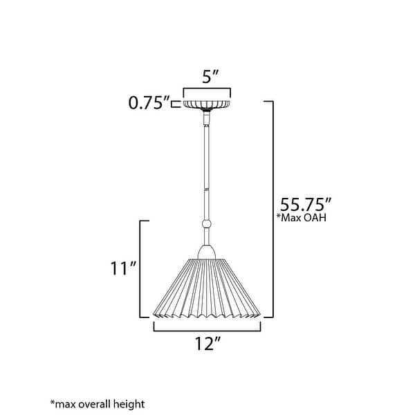 Maxim 18311SW Kismet 12" Wide 1 Light Pendant