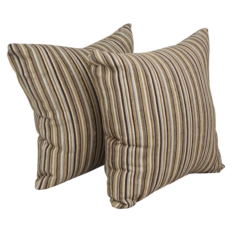 Blazing Needles 17-inch Square Throw Pillows (Set of 2)
