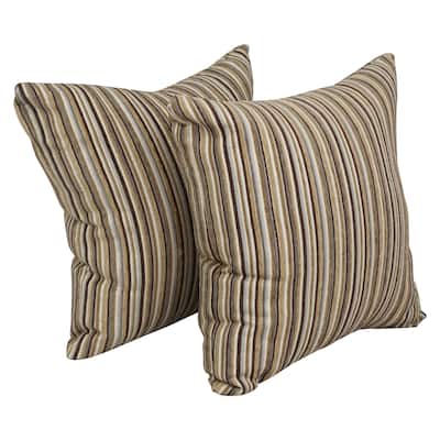 Blazing Needles 17-inch Square Throw Pillows (Set of 2)