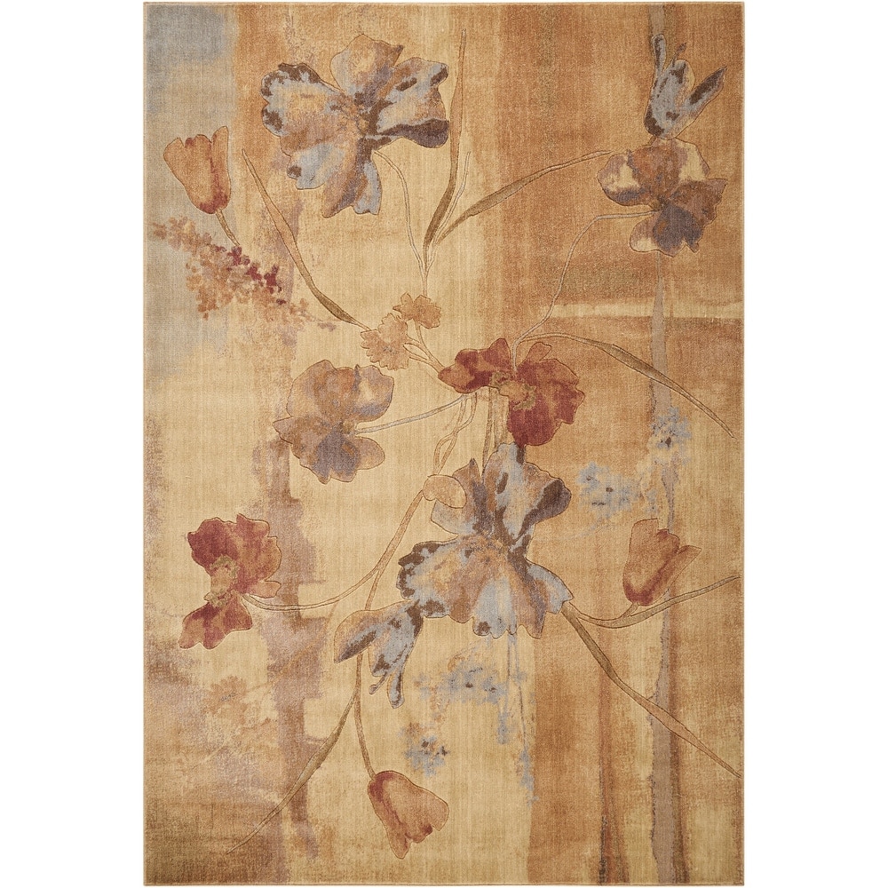 Nourison Somerset Vintage Watercolor Floral Pattern Area Rug
