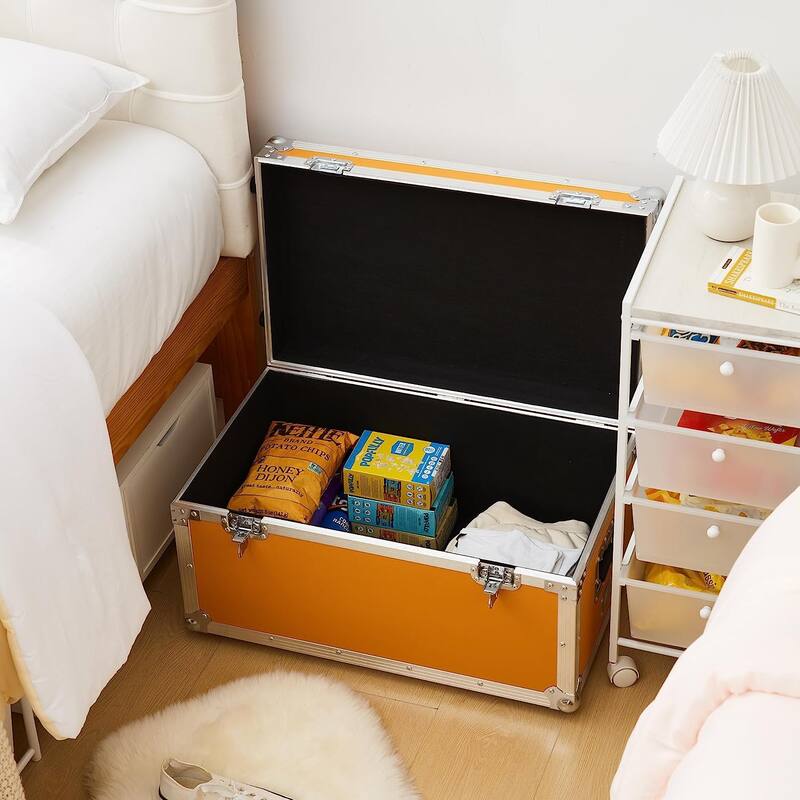 VIN® Armored Trunks - Orange by DormCo - 28.35" x 16.93" x 15.35"