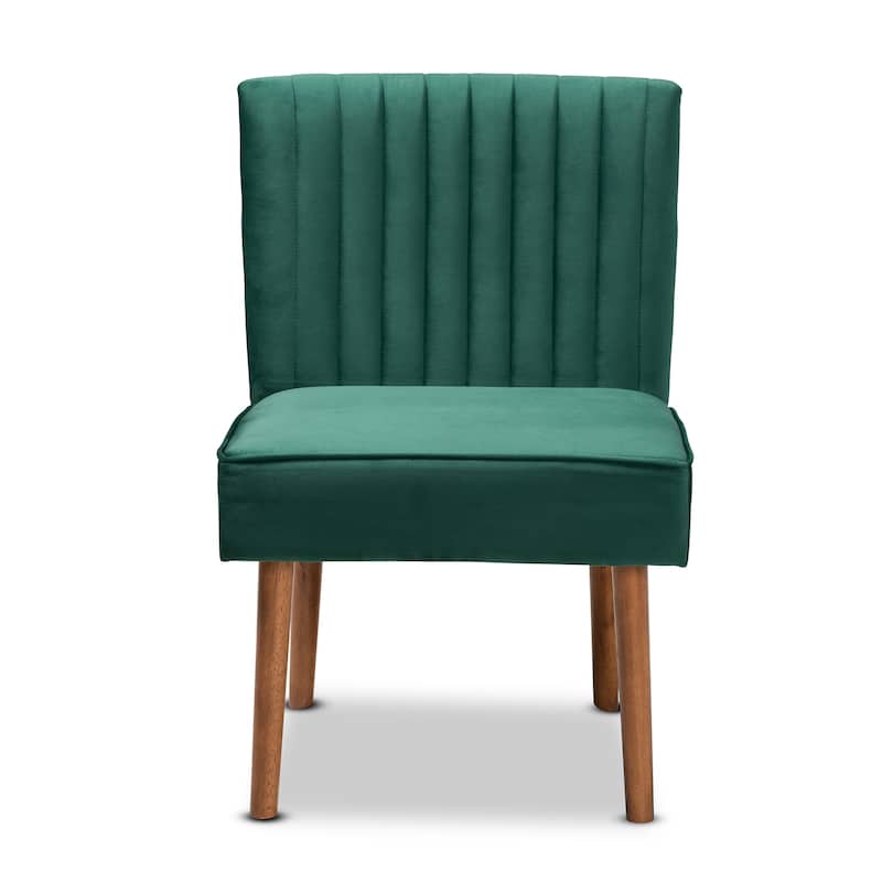Alvis Mid-Century Velvet Upholstered Dining Chair