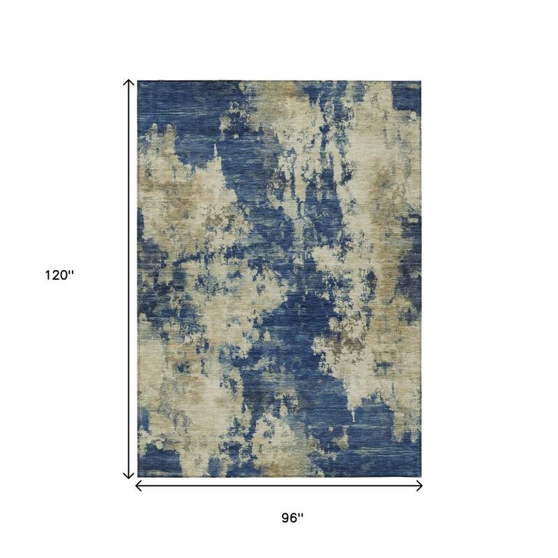 HomeRoots Abstract Transitional Rectangle Outdoor Rug
