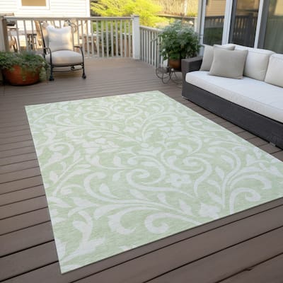 Machine Washable Indoor/ Outdoor Chantille Traditional Rug
