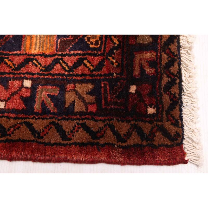 ECARPETGALLERY Hand-knotted Konya Anatolian Dark Red Wool Rug - 3'7 x 9'6