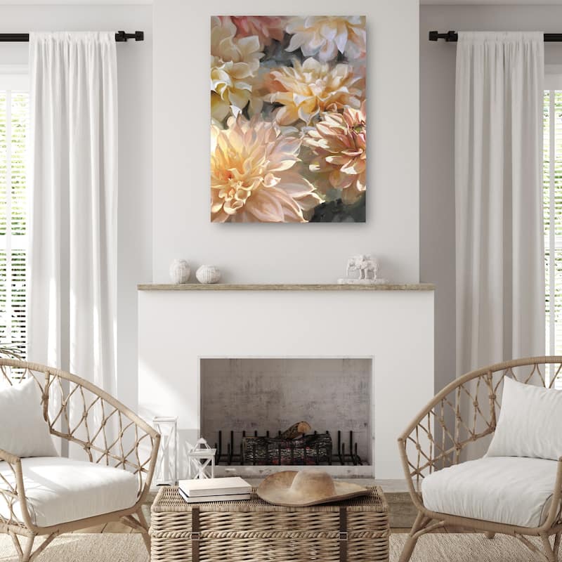 Sherbert Dahlias By Studio Arts Canvas Art Print