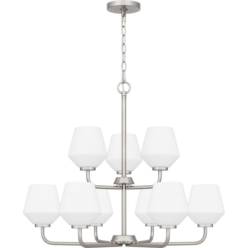 Nielson Nine Light Chandelier - Brushed Nickel