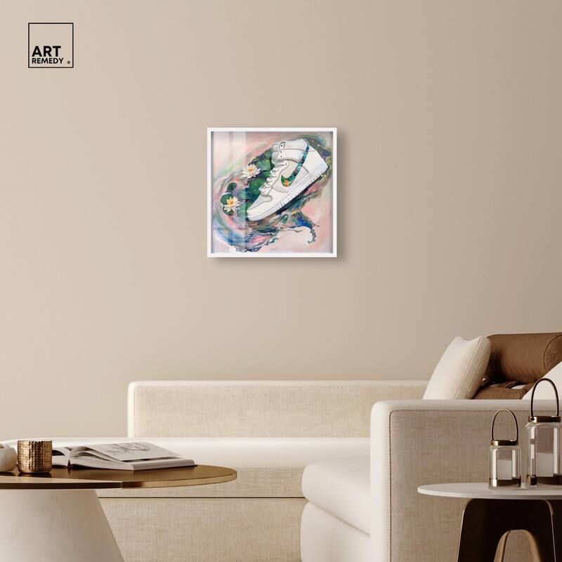 Lilypads Sneaker Splash Shadowbox by Art Remedy