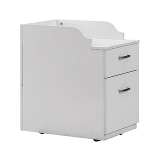 AVIGNON Pedicure Trolley Pedi Rolling Cart with Drawer, Large, White