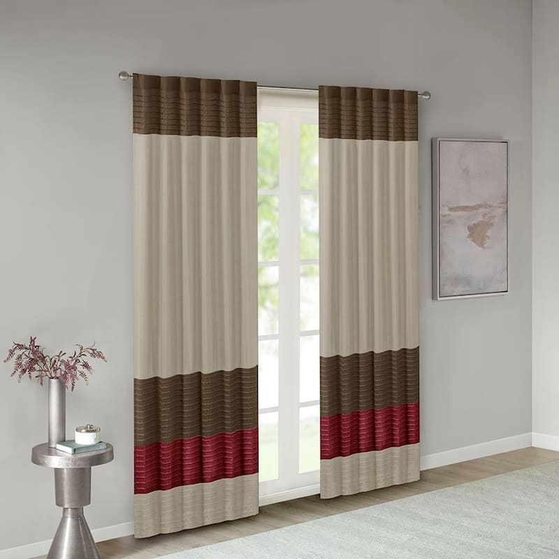 Polyoni Pintuck Curtain Panel