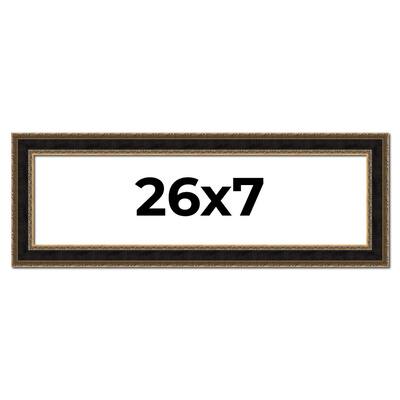 26x7 Frame Gold Antique Vintage Sold Wood Picture Frame | 1.75 Inch