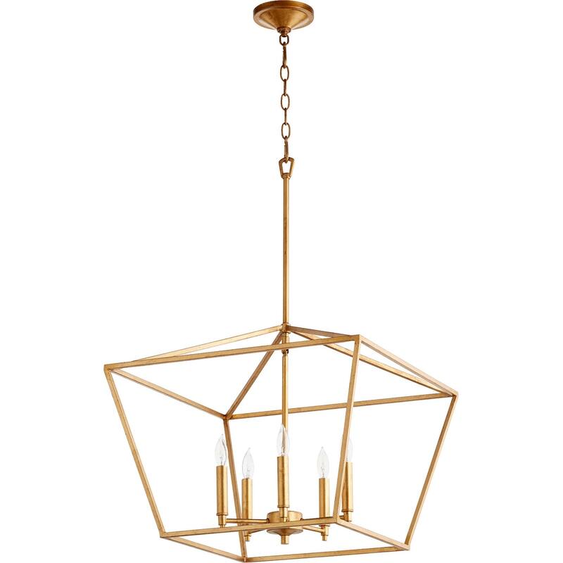 Quorum International Gabriel 5 Light 21" Wide Pendant - Gold Leaf