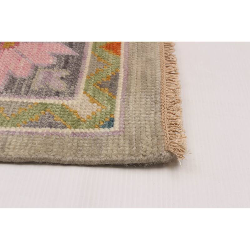ECARPETGALLERY Hand-knotted Modern Oushak Light Grey, Light Khaki Wool Rug - 8'0 x 9'11