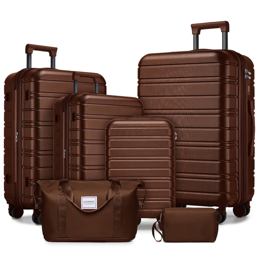 Luggage Sets 6 Piece with Duffel Bags, Hardside Expandable Suitcases with Spinner Wheels