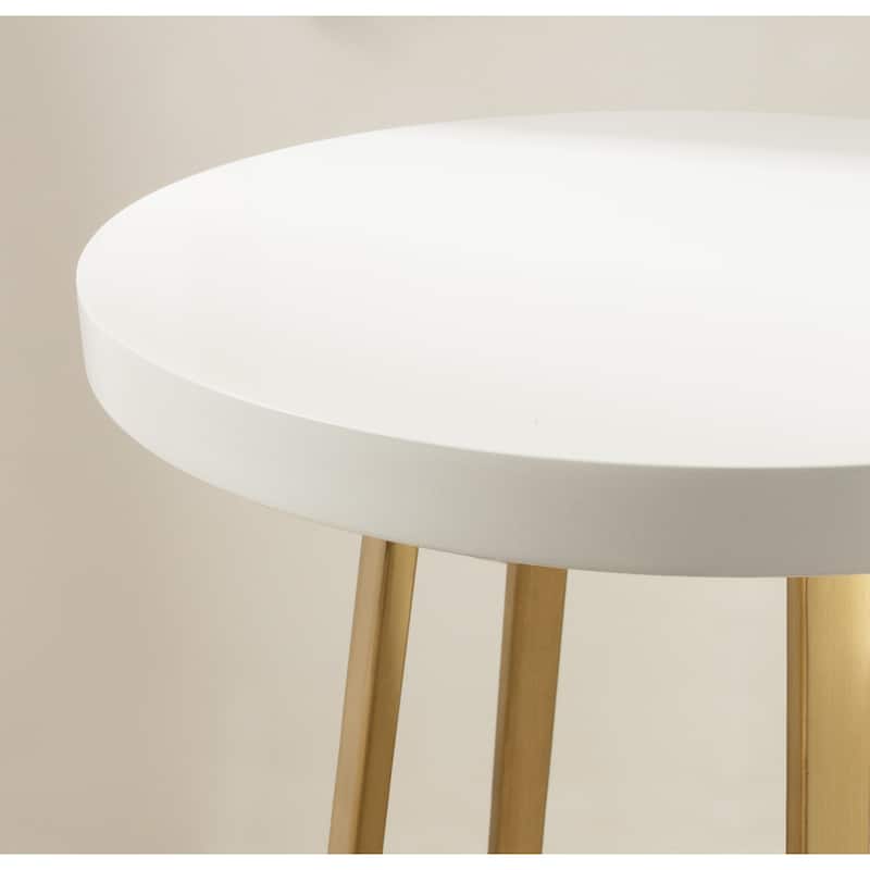Kate and Laurel Zia Round Bar Stool - 13x13x25