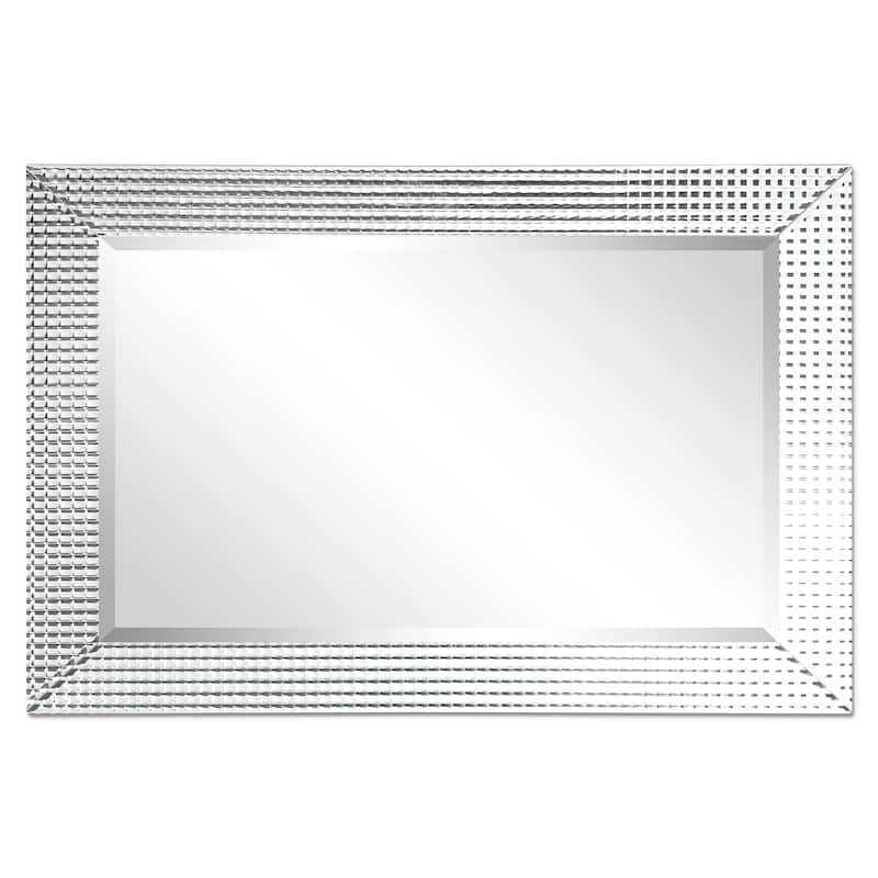 Bling Beveled Glass Rectangle Wall Mirror - Clear