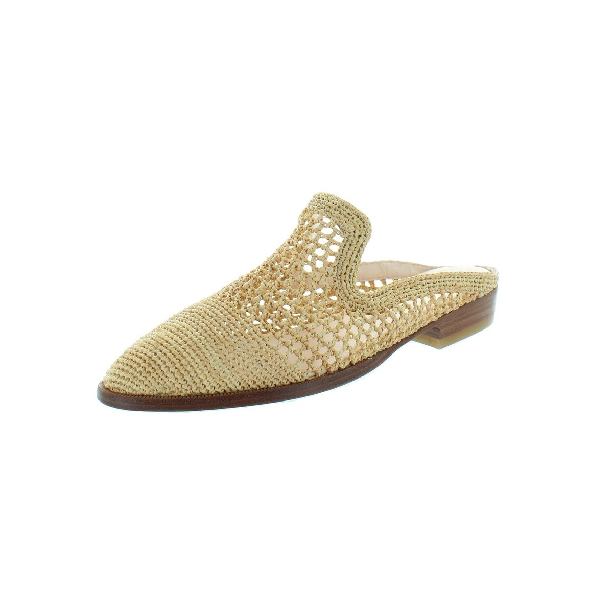 woven slide mules
