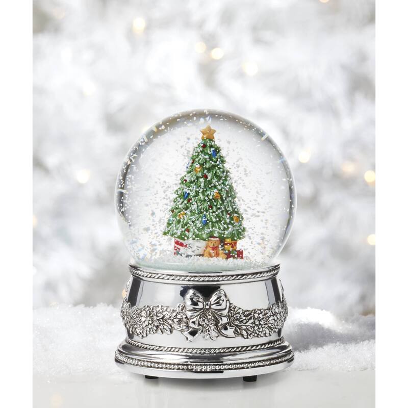 Reed And Barton Christmas Tree Musical Snow Globe