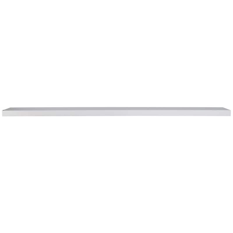 HomeRoots 75" White Wooden Wall Mounted Floating Shelf