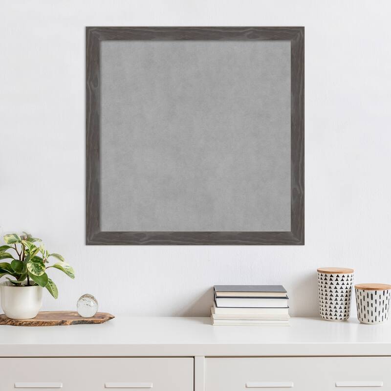 Amanti Art Woodridge Rustic Grey Framed Magnetic Board