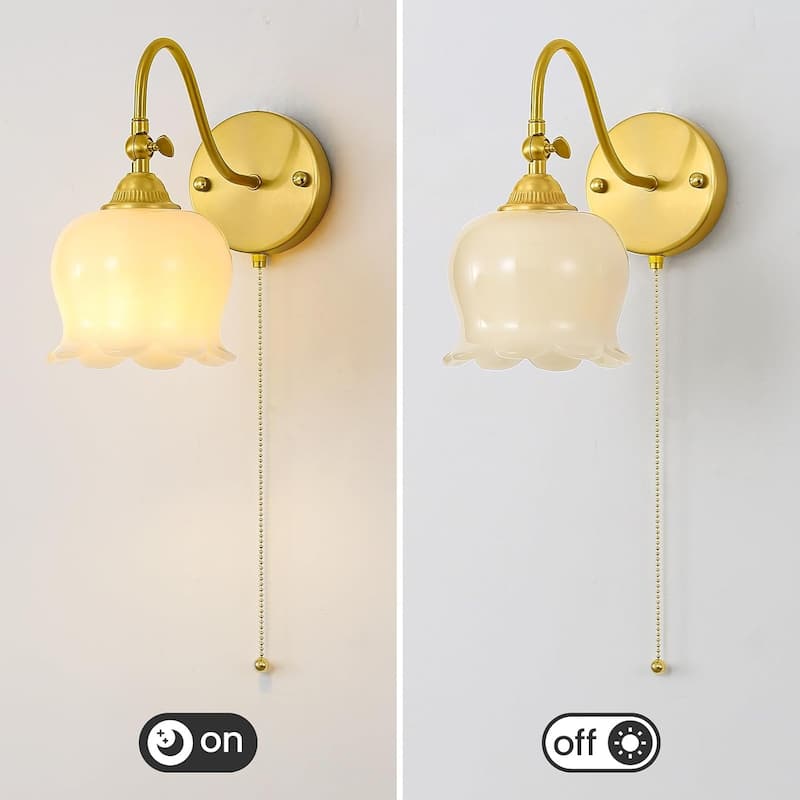 Set of two bathroom light white bedroom light resin wall light