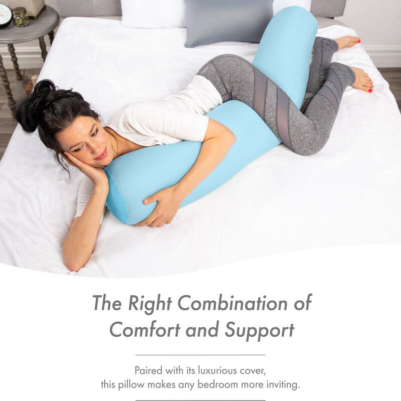 Straight Body Pillow, Premium Microbead,Side Sleeping / Pregnant Women