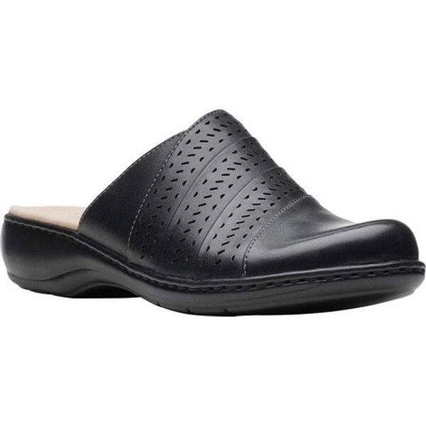 black leather clogs womens
