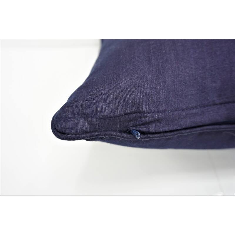 Home&Manor Premium Silk Throw Pillow 18" Navy