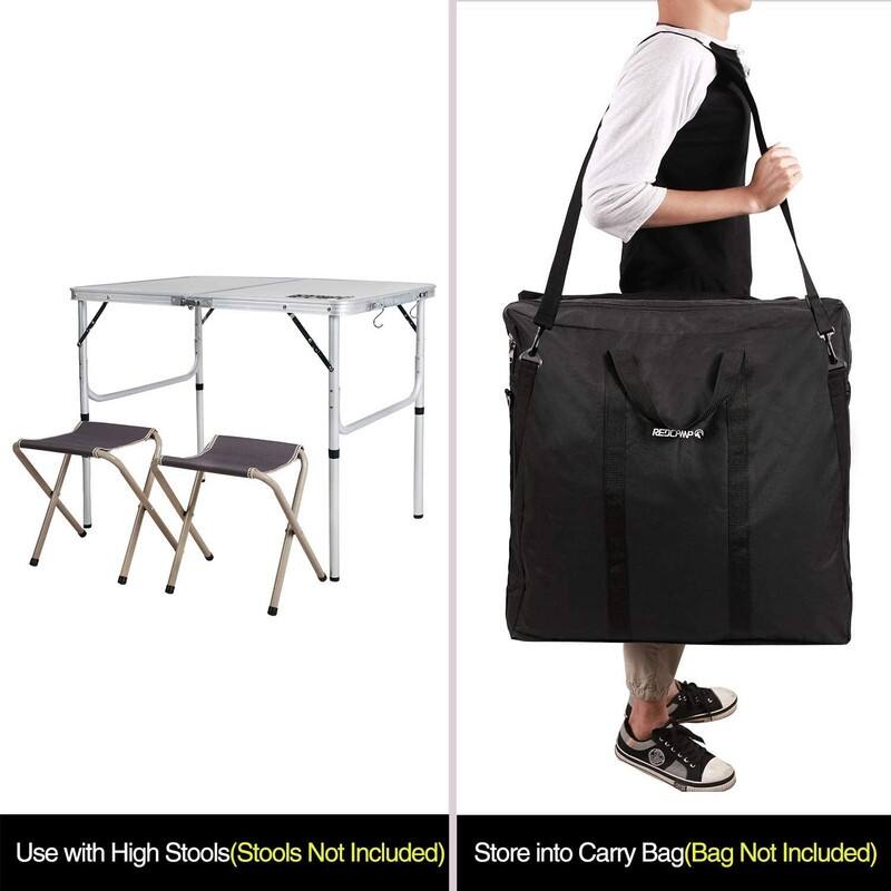 36''×24'' Aluminum Portable Folding Adjustable Height Camping Table