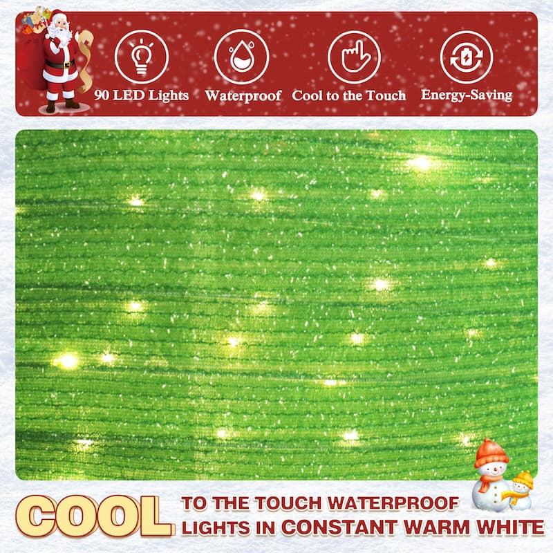 VEIKOUS 35 in. H Warm White LED Ball Pop Up Ornament Christmas Holiday Yard Decoration (3-Piece)