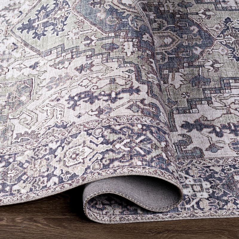 Livabliss Adenia Vintage Medallion Printed Area Rug