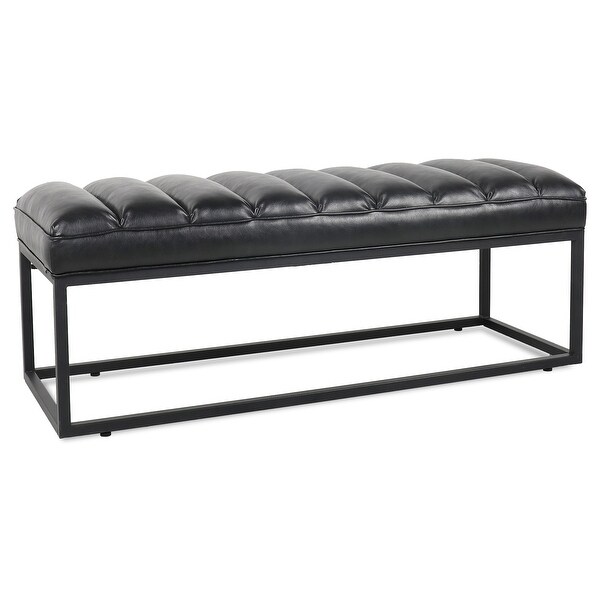 High Quality Upholstered Bench with Metal Base - Bed Bath