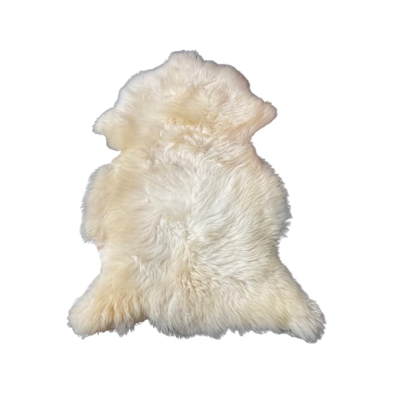 White Sheepskin 110-120 cm x 60-80cm- ST - Off-White - 9'3" x 12'3"