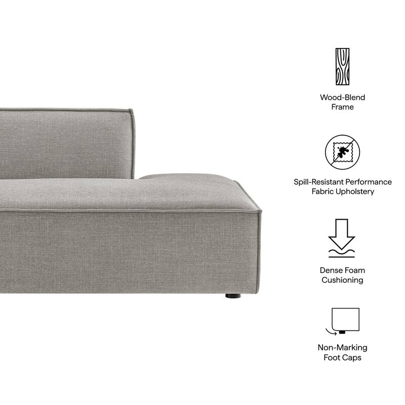 Restore Performance Fabric Upholstered Right-Facing Armless Modular Chaise