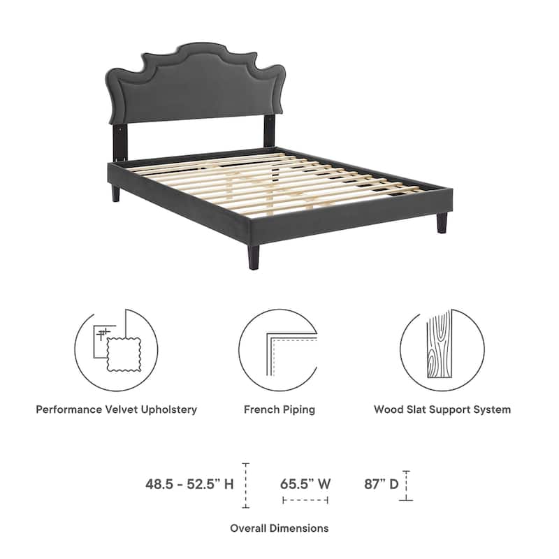 Neena Performance Velvet King Bed