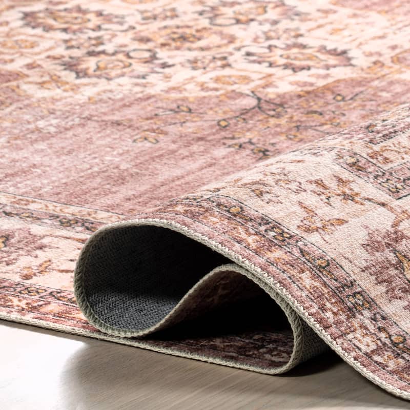 Rosewood Vintage Machine Washable Area Rug