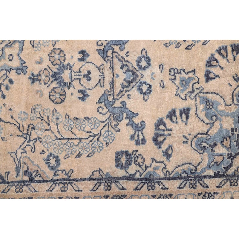 ECARPETGALLERY Hand-knotted Antalya Vintage Beige Wool Rug - 6'9 x 9'5