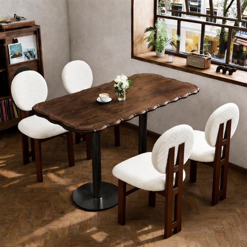 Upholstered Solid Wood Side Chair Dining Chair (Set of 2)